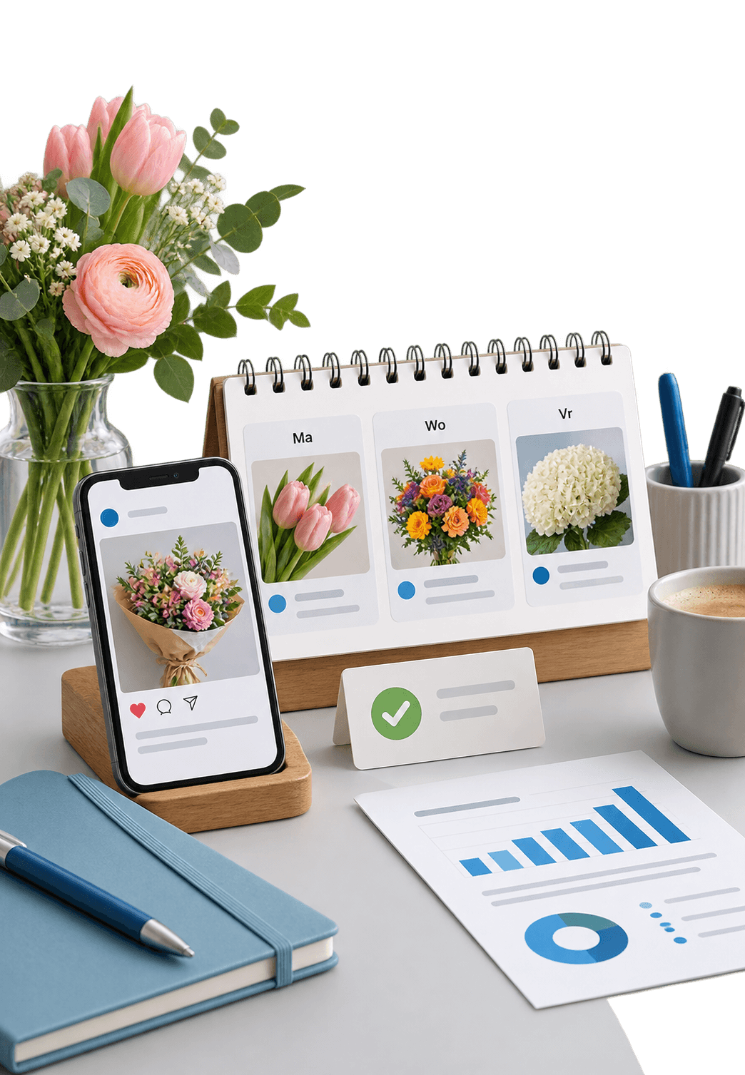 3D illustration for Social media management