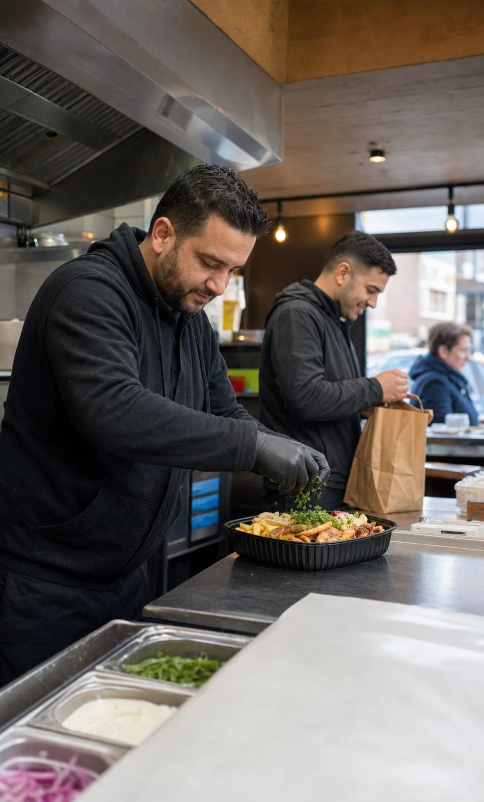 Impressiefoto for a takeaway restaurant