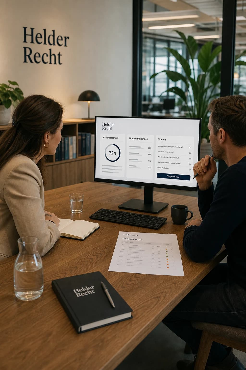 Een AI-zichtbaarheidsrapport bespreken