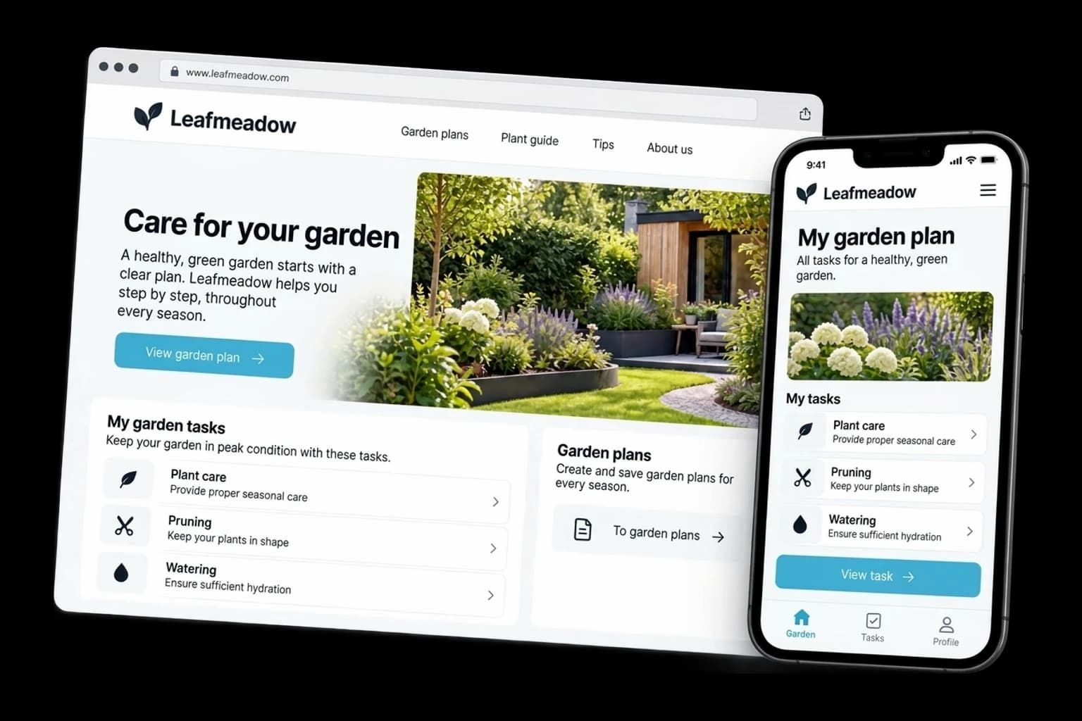 Example of iOS app (iPhone & iPad) on desktop and phone