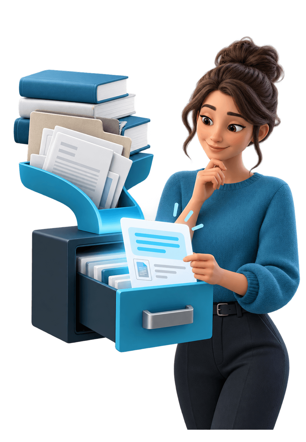 3D illustration for Internal AI knowledge assistant