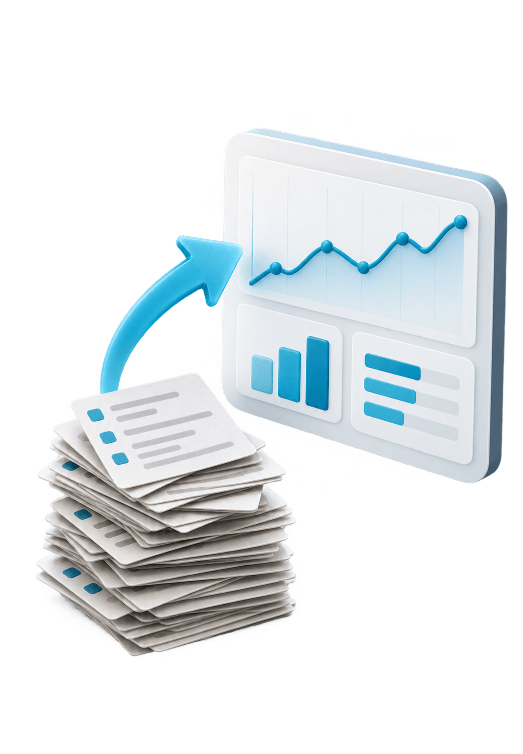 3D illustration for Dashboard / BI tool