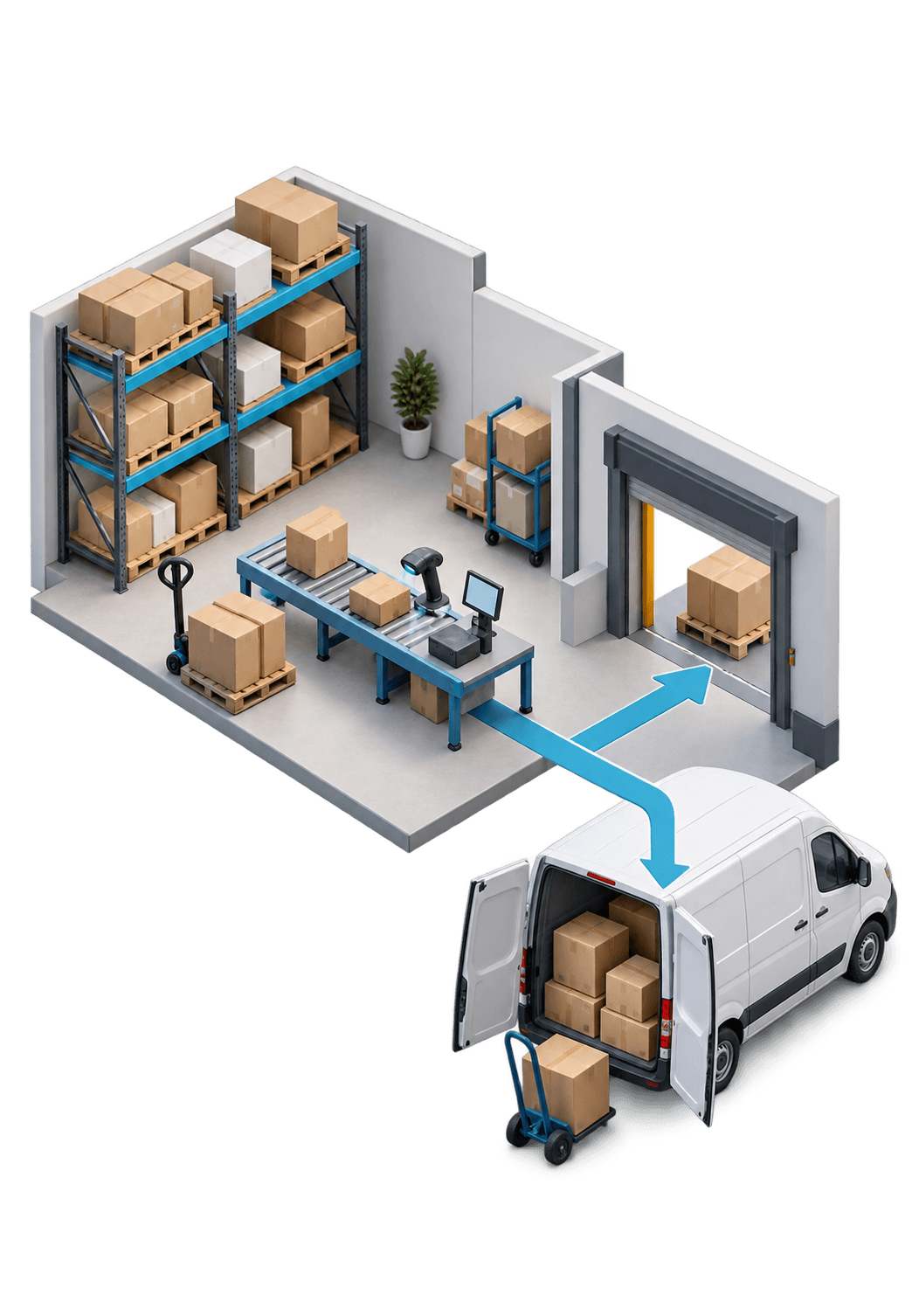 3D illustration for Logistics & transport platform