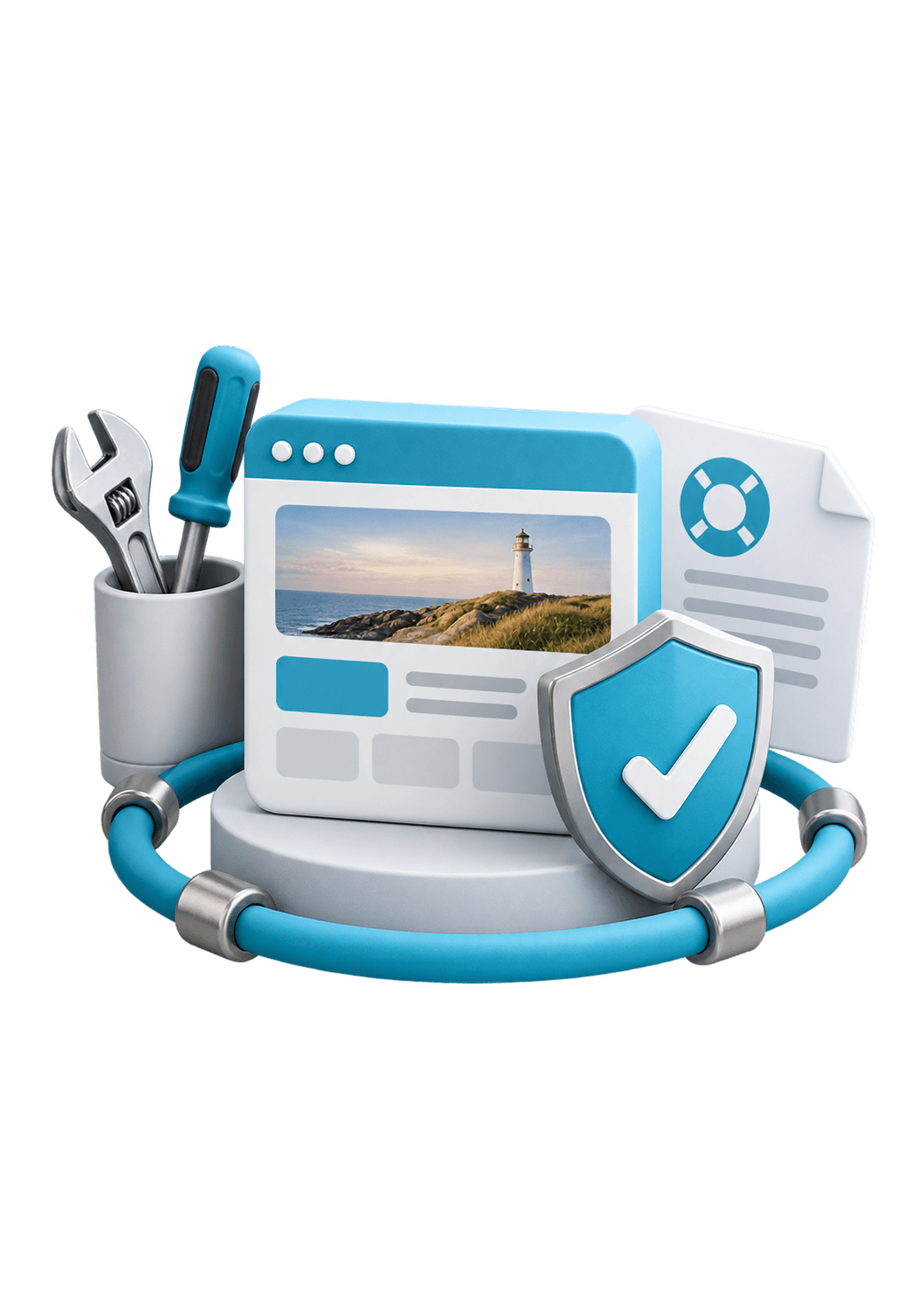 3D illustration for MediaSimpel Platform