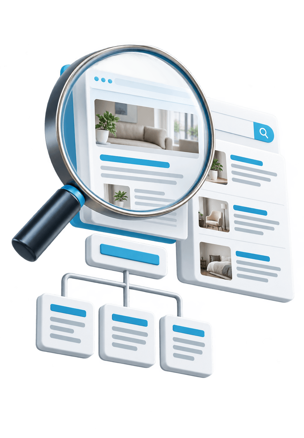 3D illustration for SEO