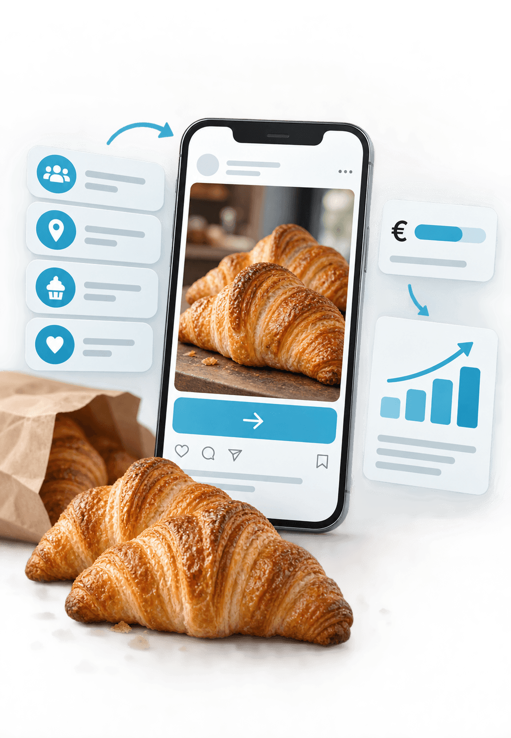 3D illustration for Social media advertising