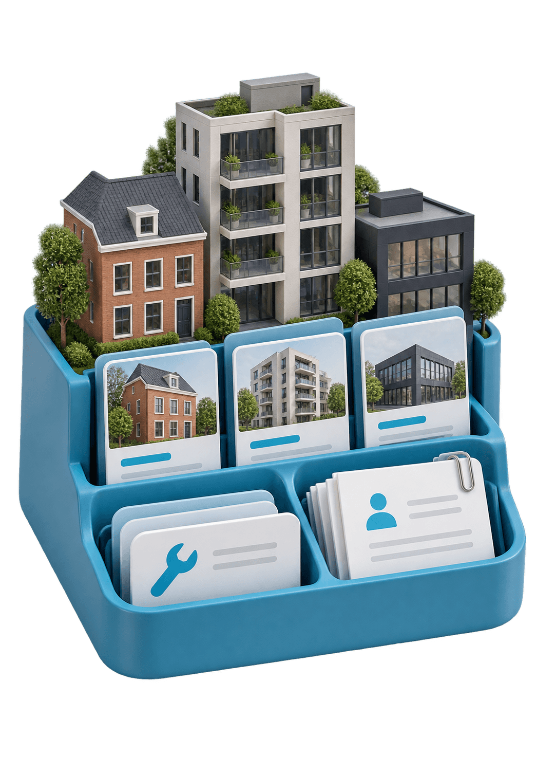 3D illustration for Real estate & management platform