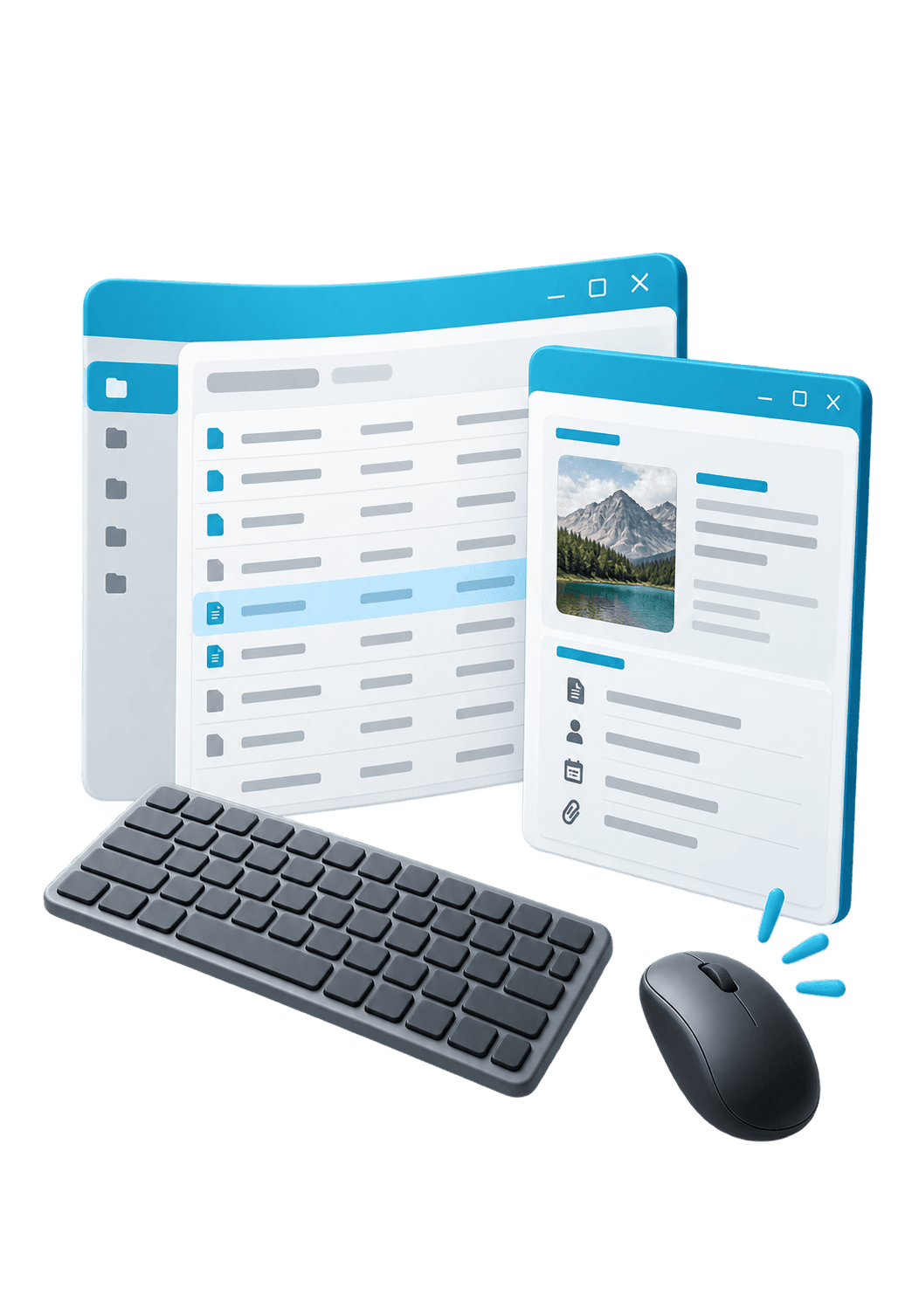 3D illustration for Windows & desktop app