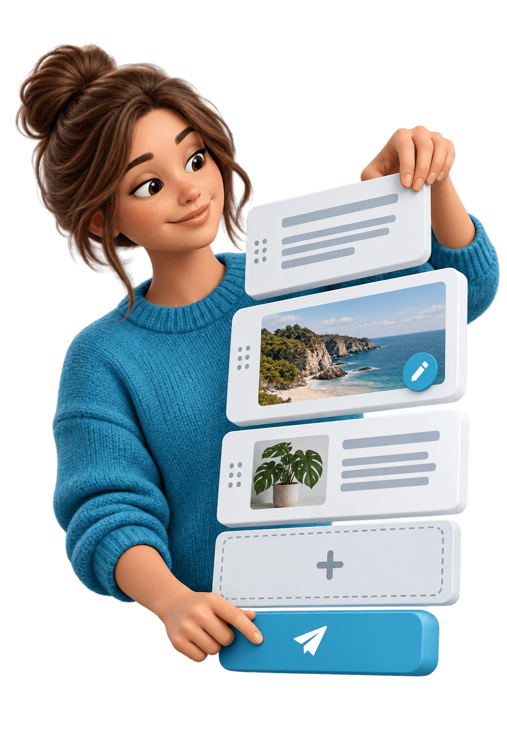 3D illustration for WordPress / CMS