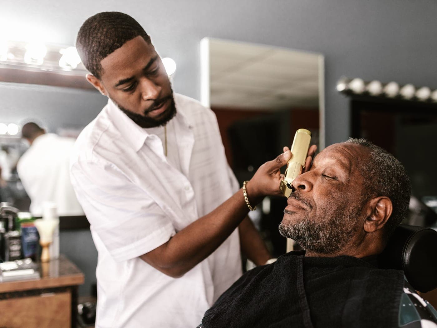 Impressiedetail for a barbershop