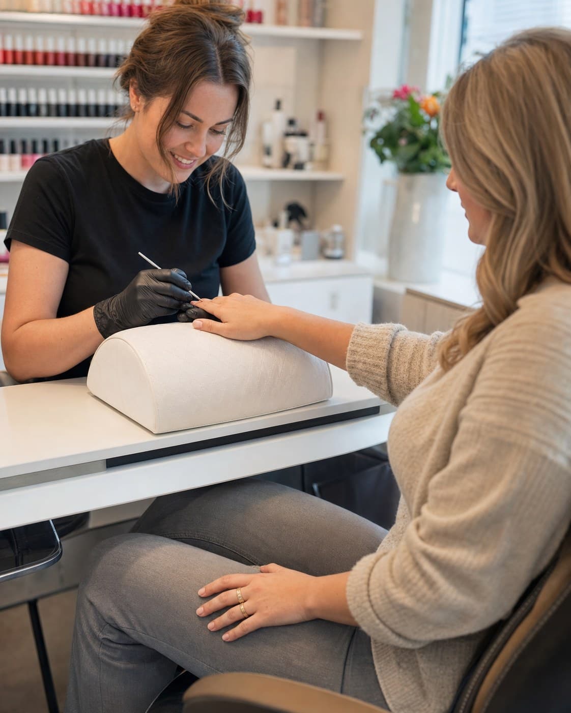 Impressiedetail for a nail salon