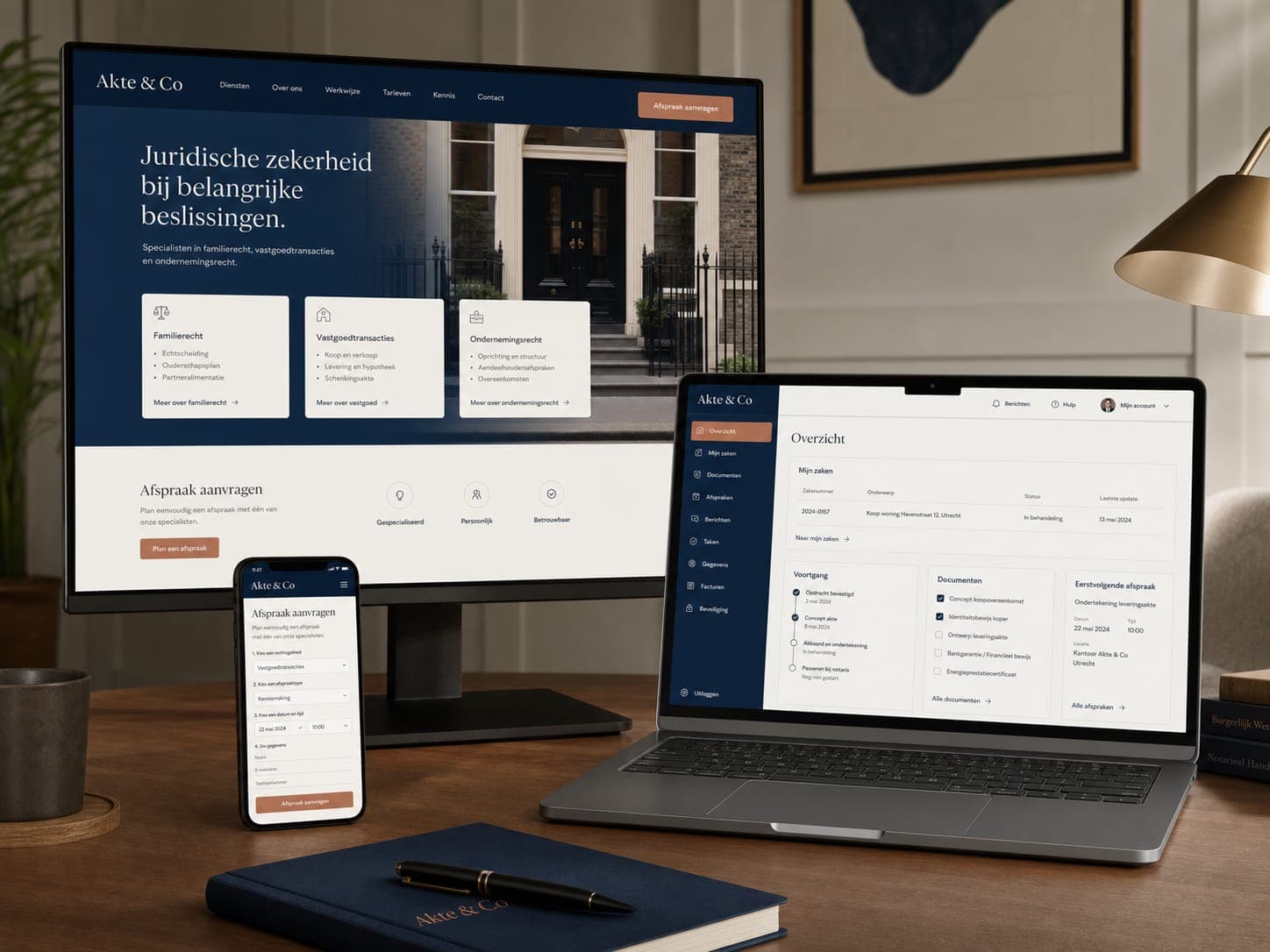 Platform mockup for notary office
