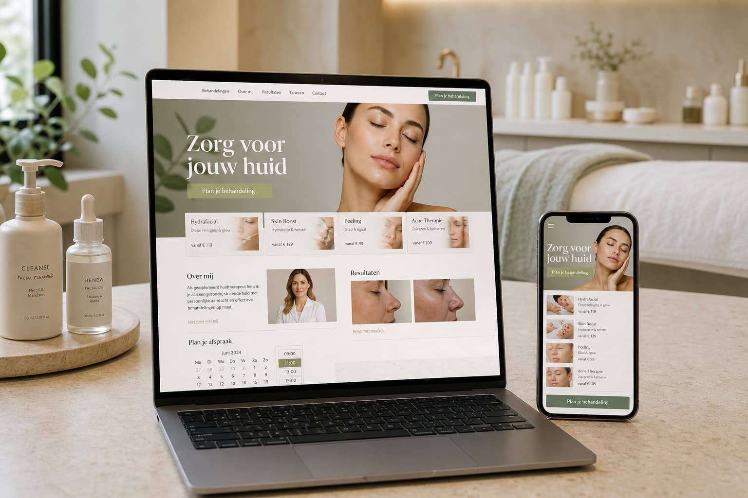 Example of custom booking system: Boeken bij een salon
