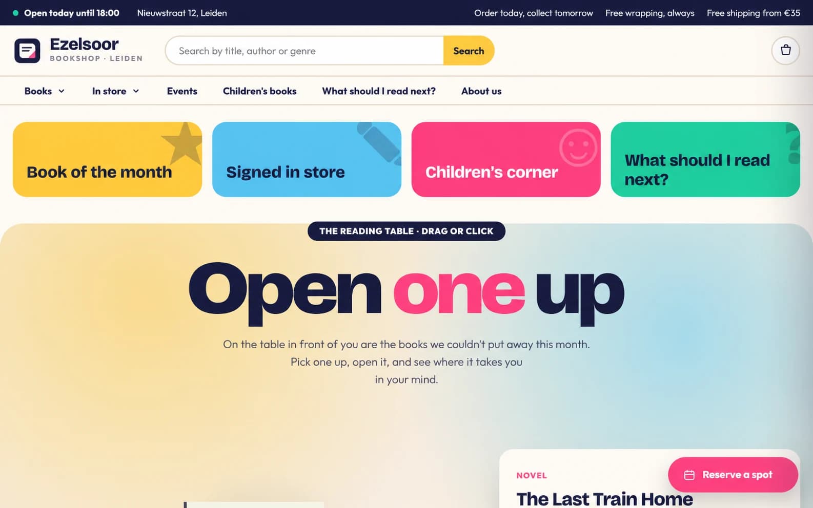 Example site Boekhandel Ezelsoor