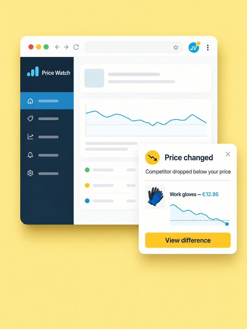 Notification from an extension that a competitor has dropped below your price