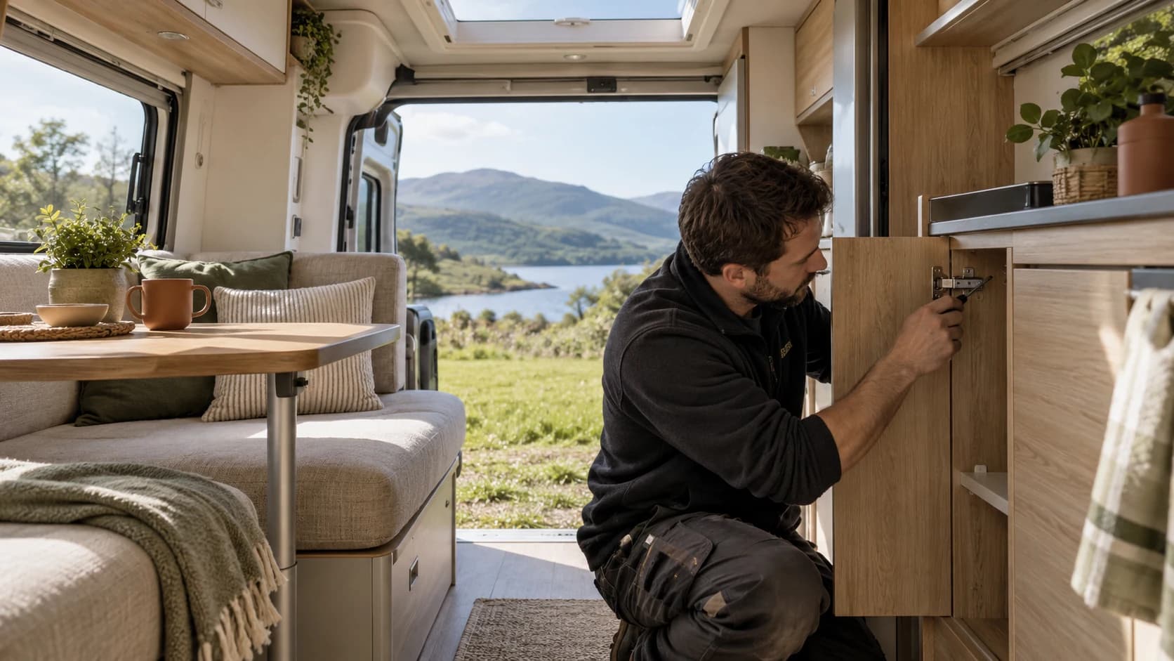 Sfeerbeeld voor een caravan- en camperbedrijf