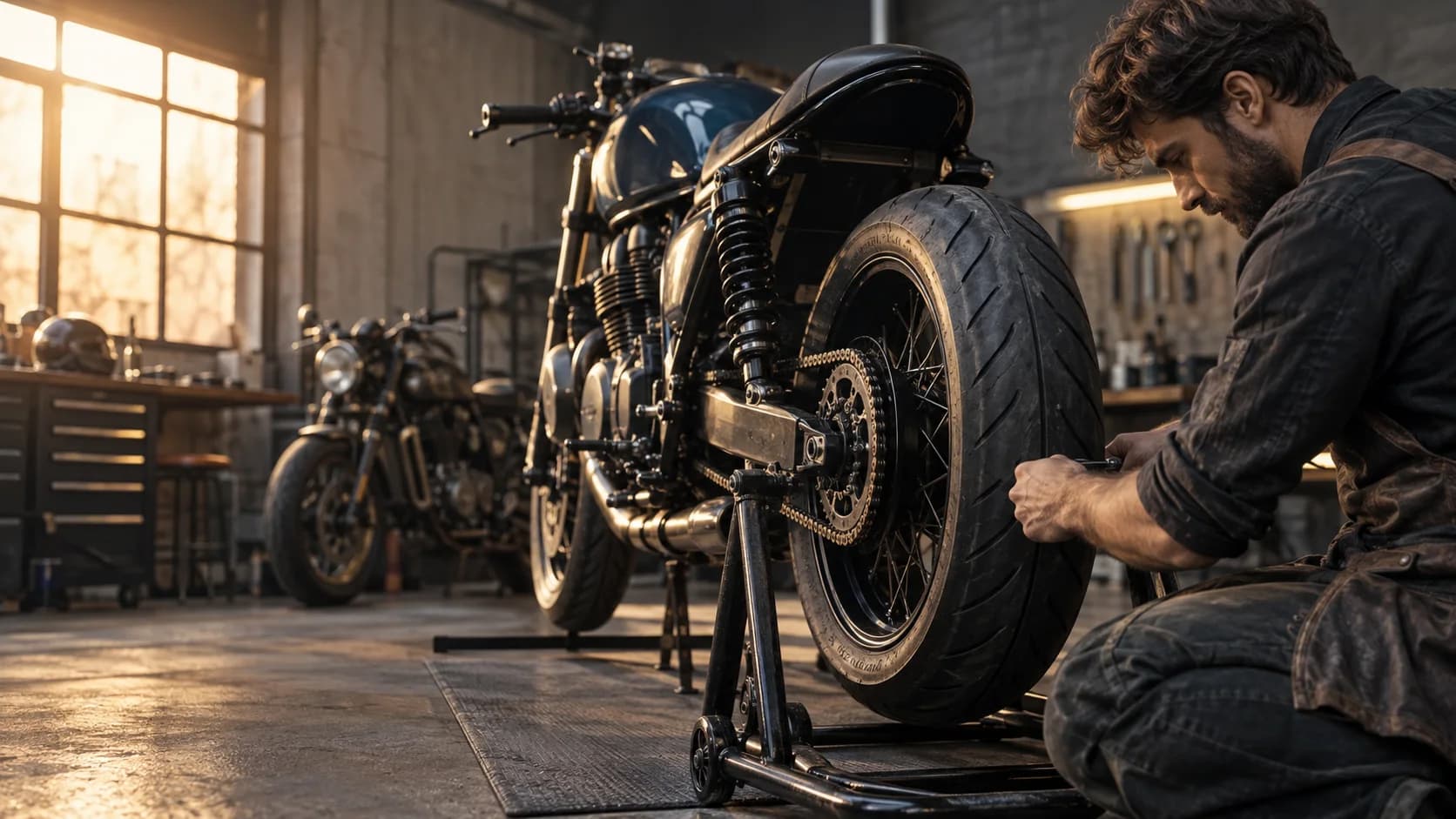 Atmosphere image for a motorcycle shop