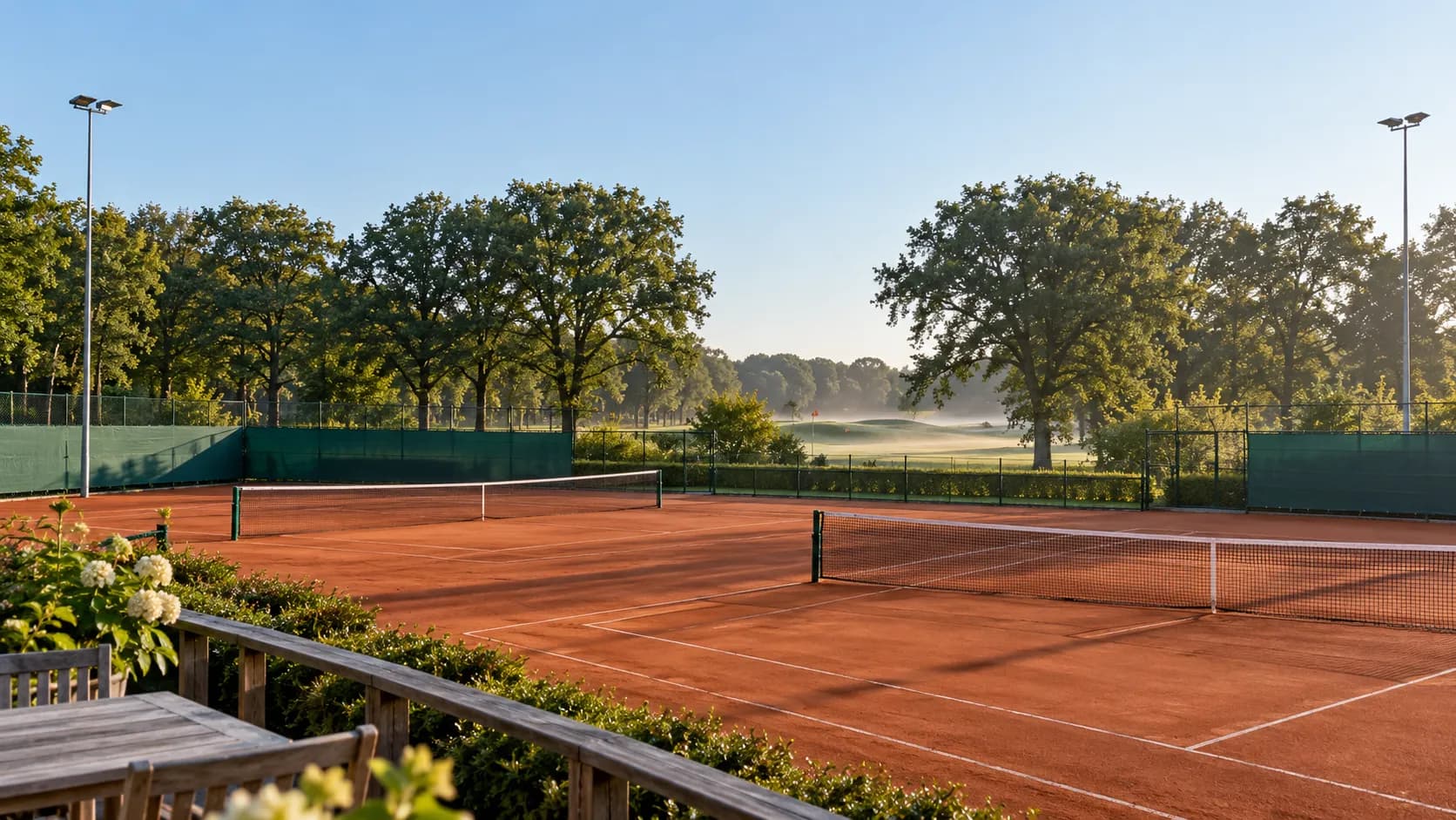 Sfeerbeeld voor een tennis- en golfclub
