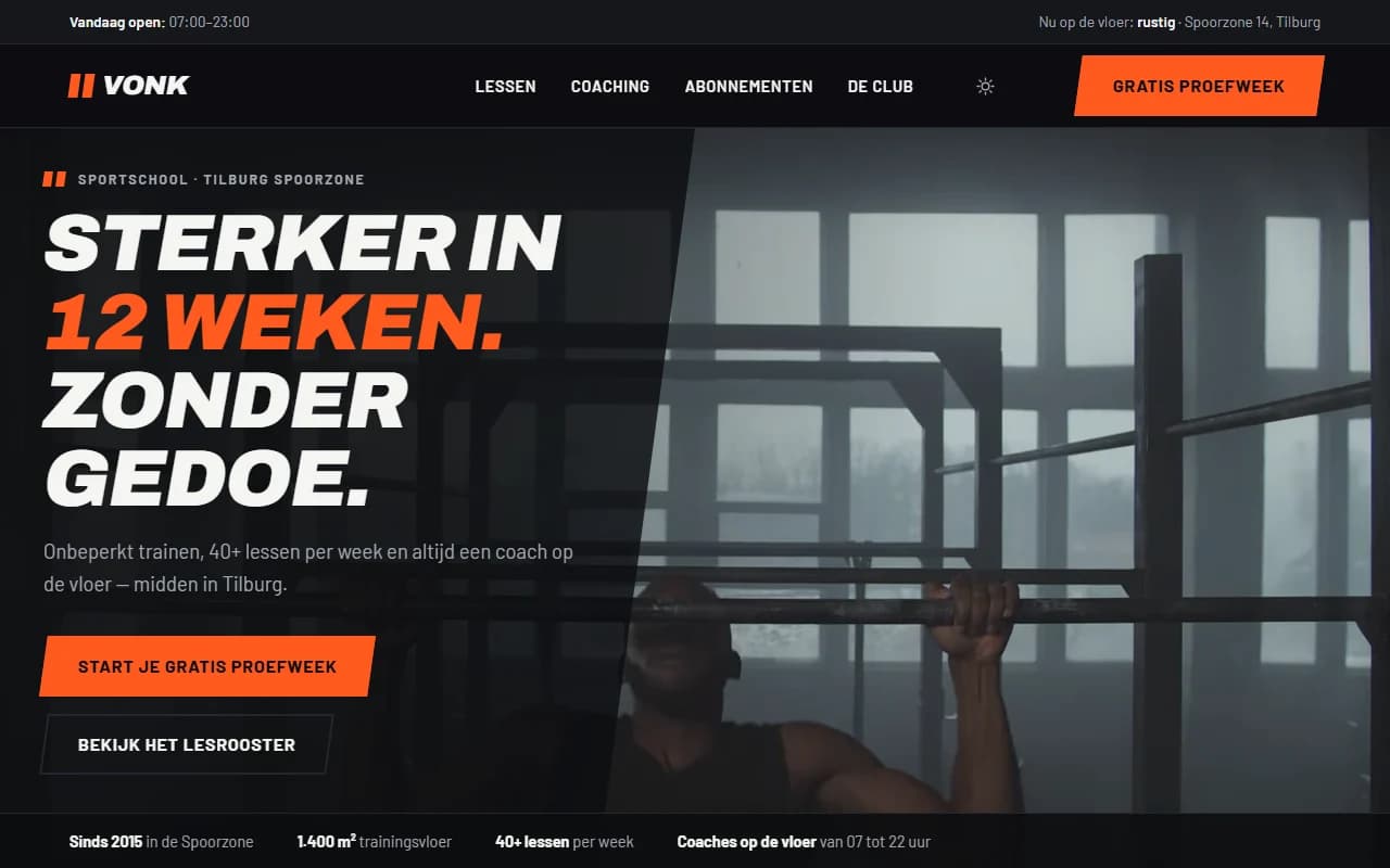 Example site VONK Sportschool