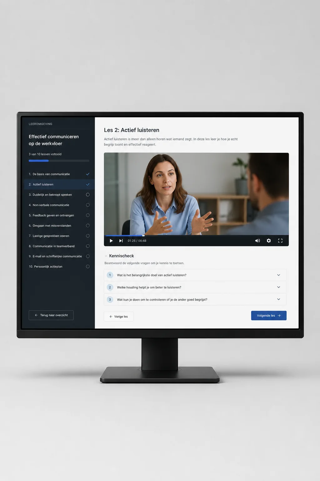 Voorbeeld van e-learning platform