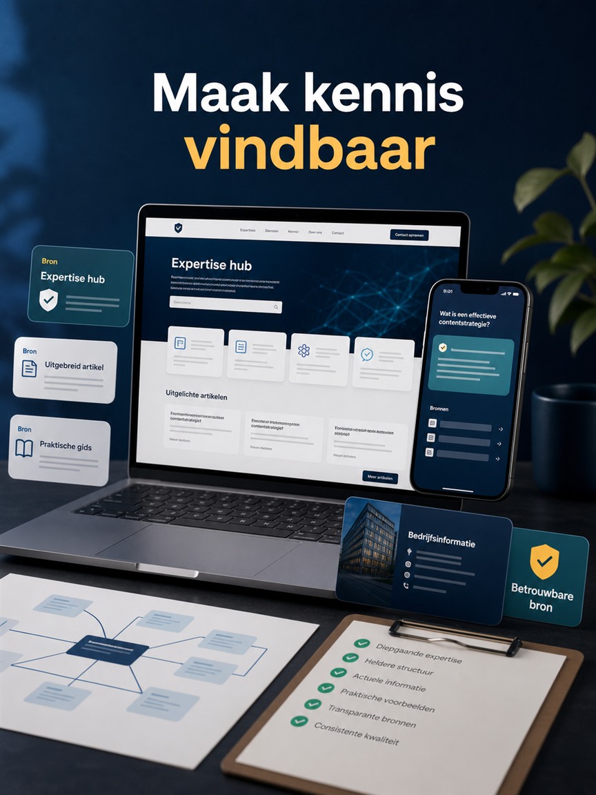 Illustratie van ai vindbaarheid door mediasimpel