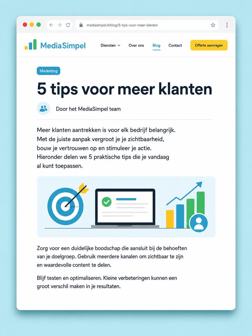 Voorbeeld Content & copy