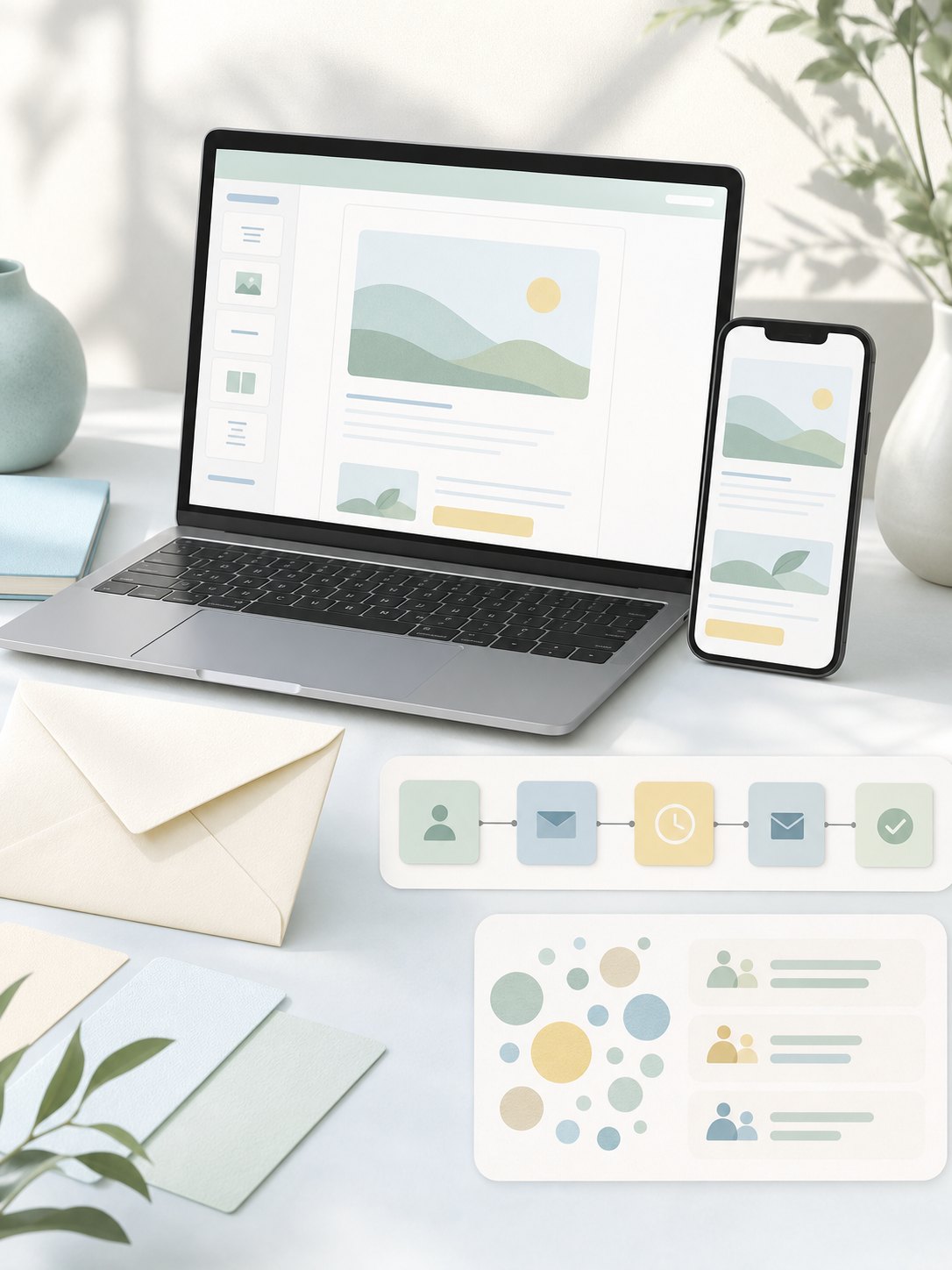 Illustratie van email door mediasimpel