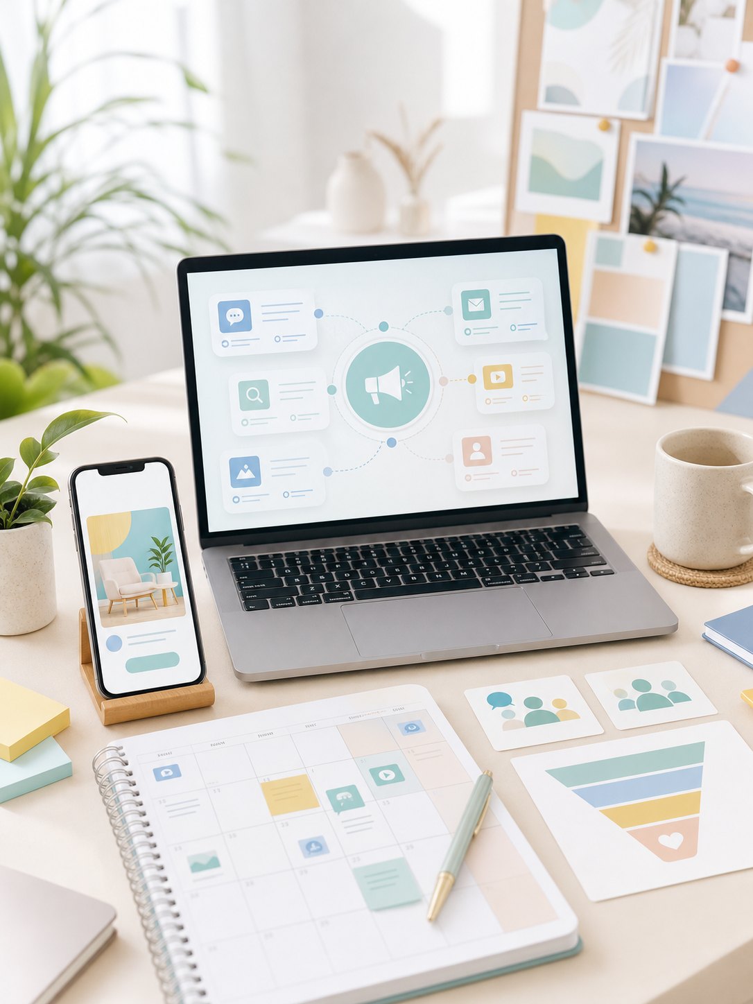 Illustratie van marketing door mediasimpel
