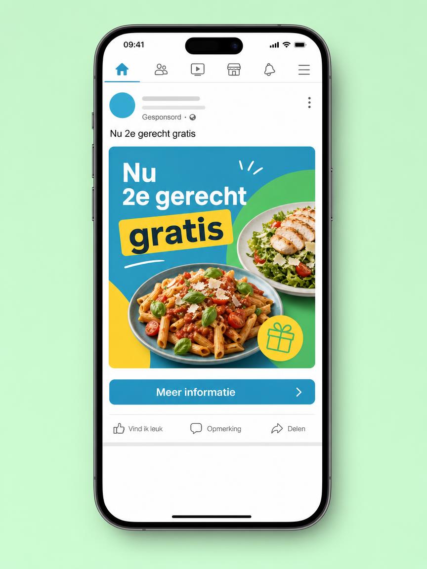 Voorbeeld Social media advertenties