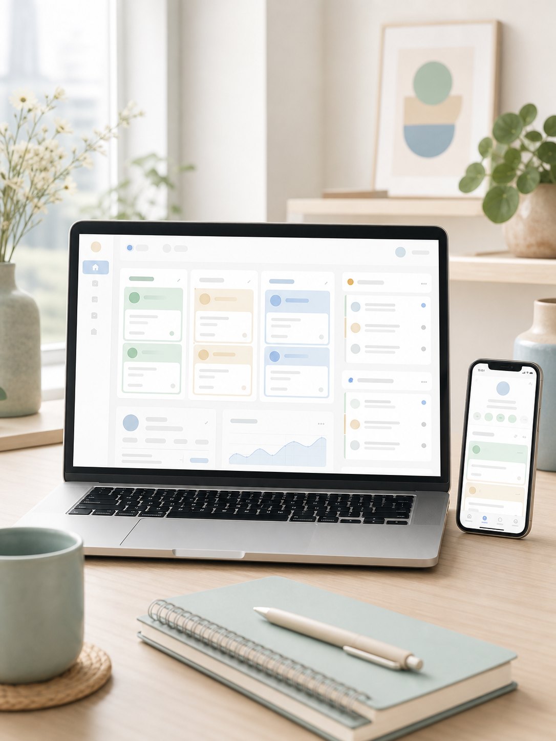 Illustratie van webapp door mediasimpel