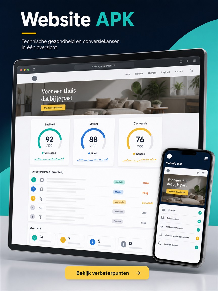 Voorbeeld Website APK & conversie