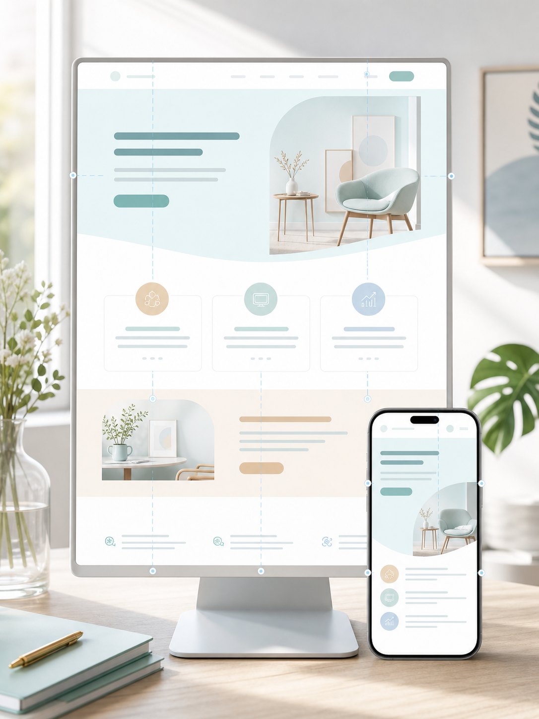 Illustratie van website door mediasimpel