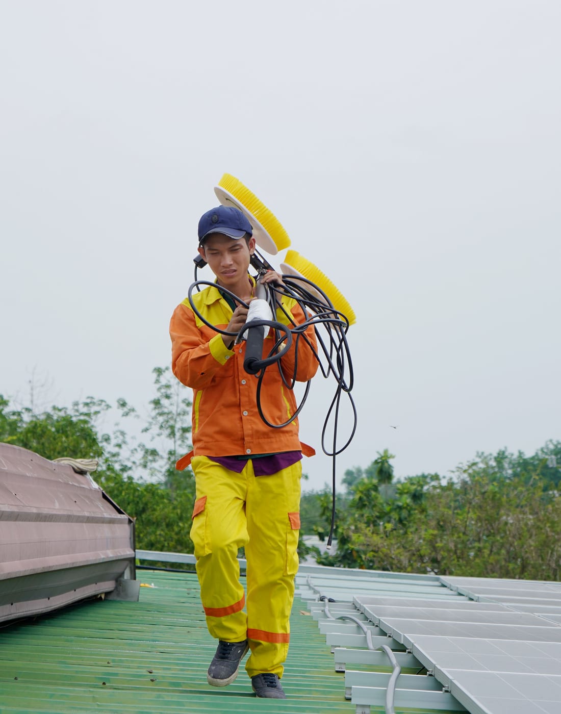 Portret voor zonnepanelen-installateur