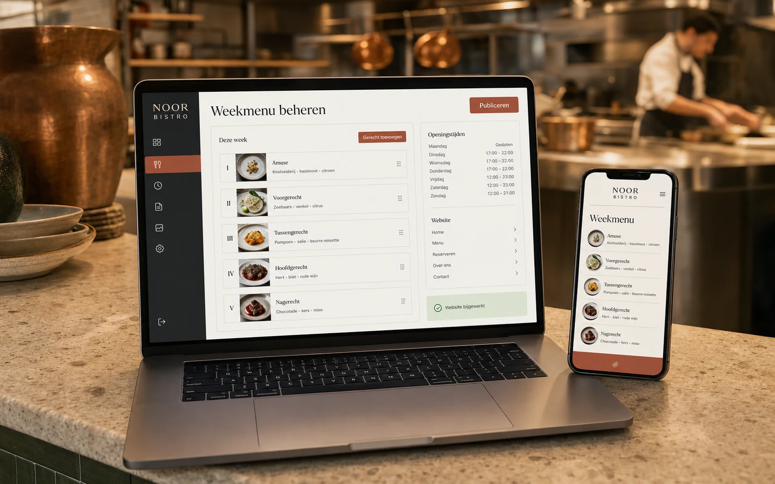 Contentbeheer voor bistro