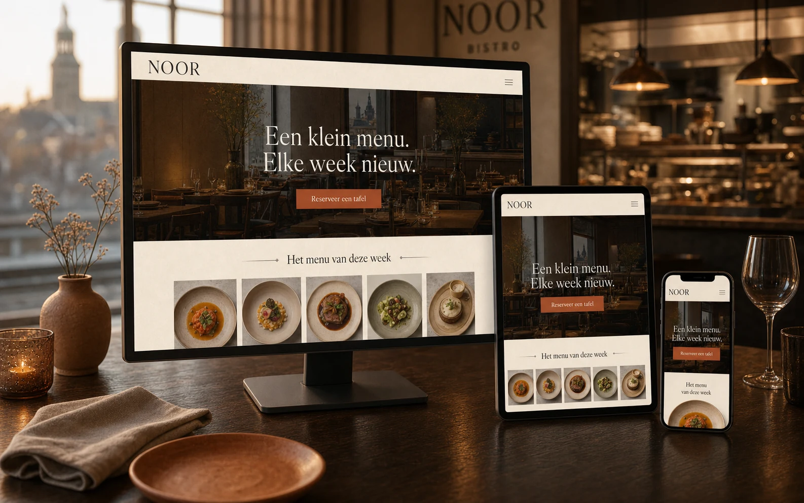 Publieke website voor bistro