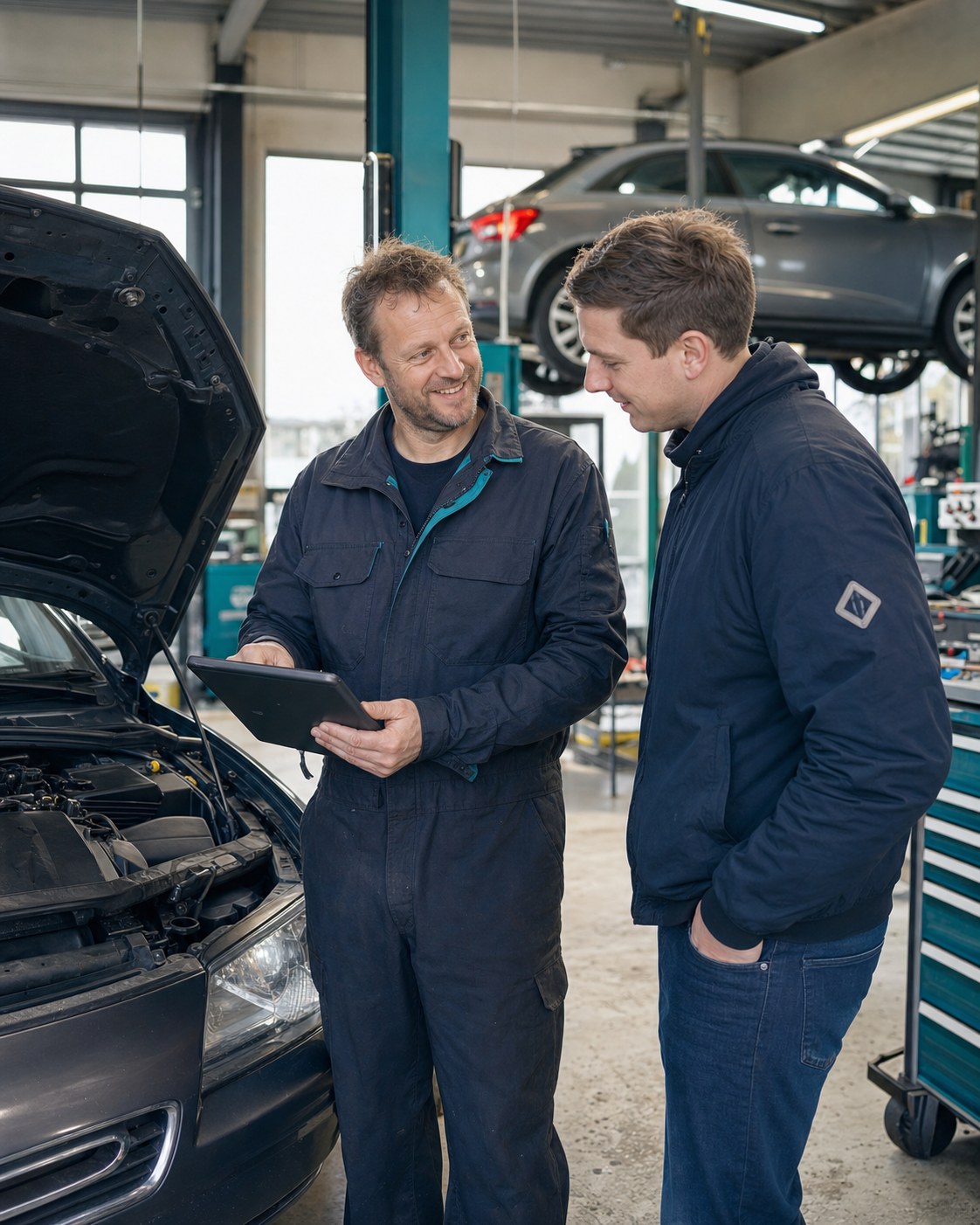 Impressiefoto voor autogarage