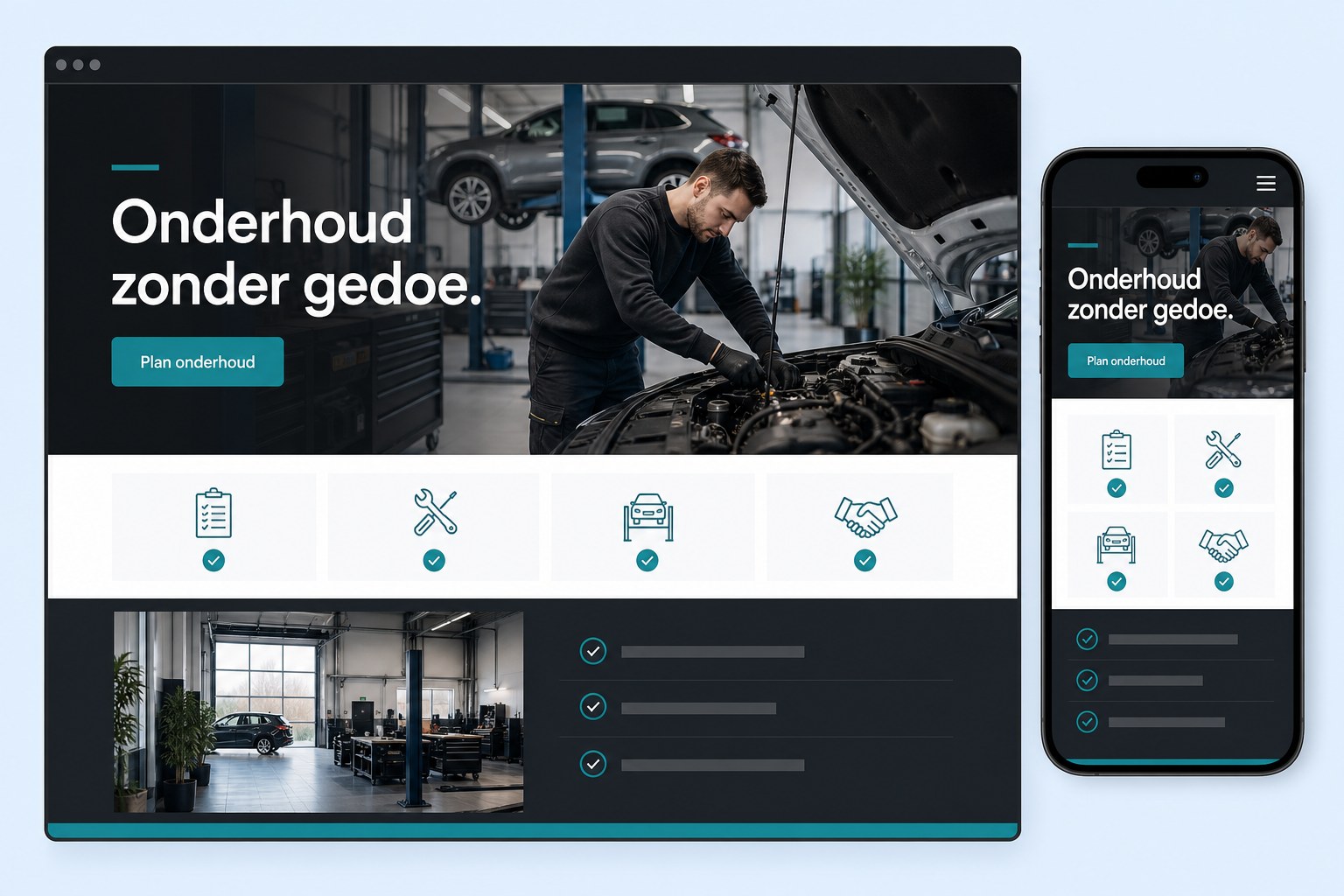 Publieke website voor autogarage