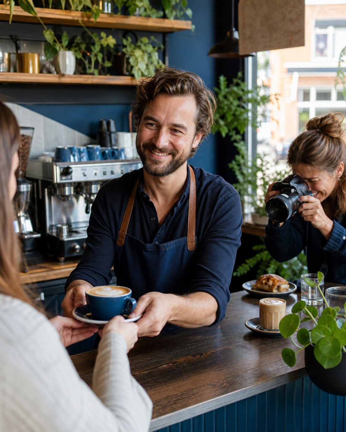 Impressiefoto voor koffiebar