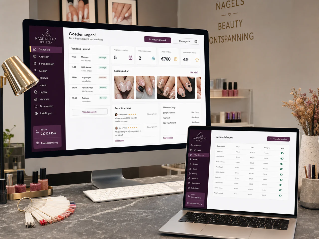 Dagelijks beheer voor nagelstudio