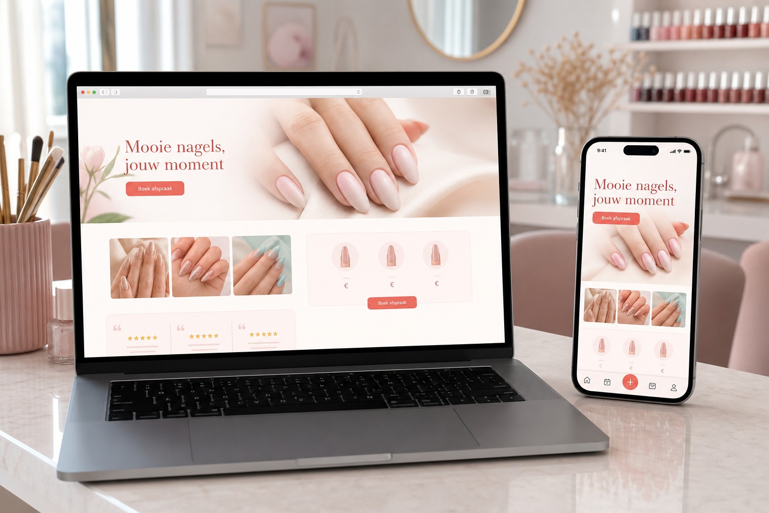 Publieke website voor nagelstudio