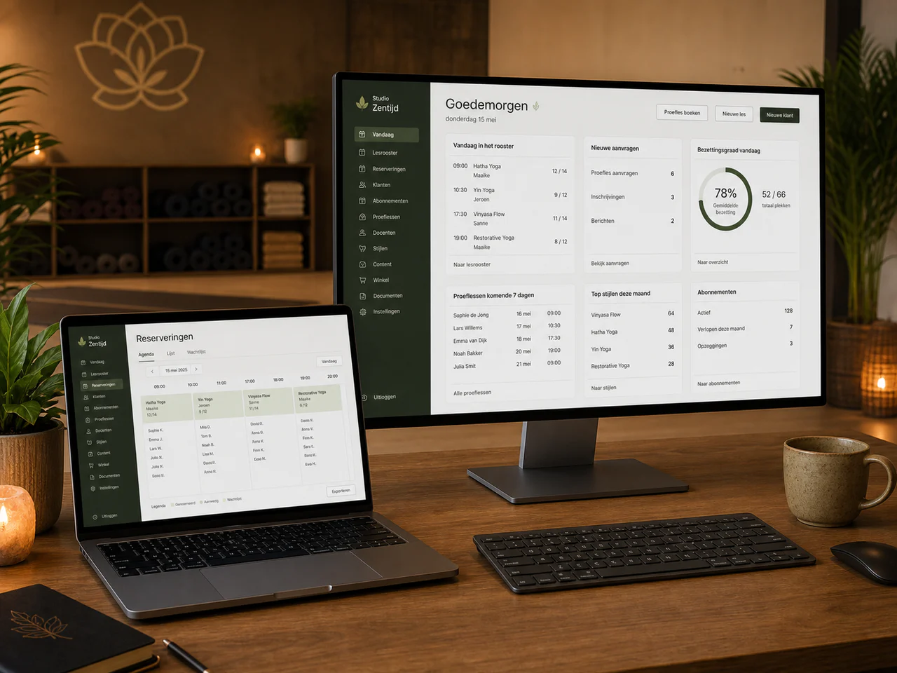 Dagelijks beheer voor yogastudio
