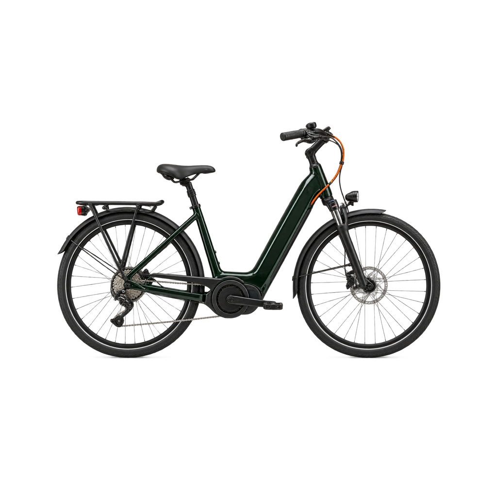 E-bike met lage instap en de accu in de onderbuis