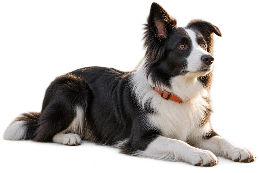 Hond beweegt door een veilig parcours
