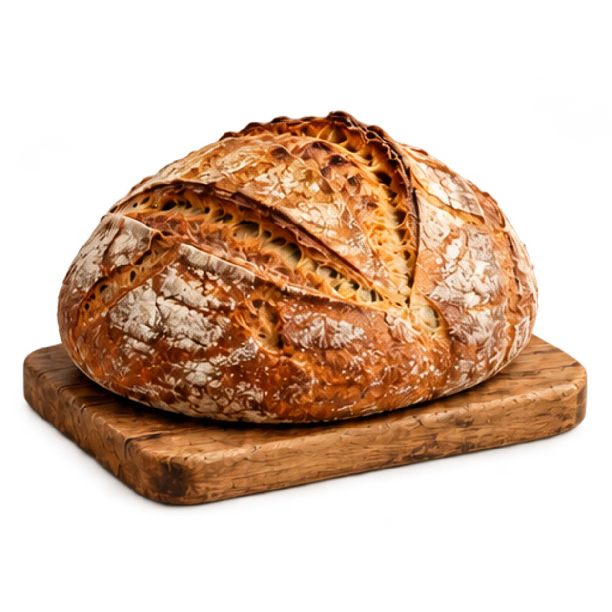 Zuurdesembrood op een plank
