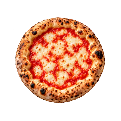 Volledige houtovenpizza met tomaat en mozzarella