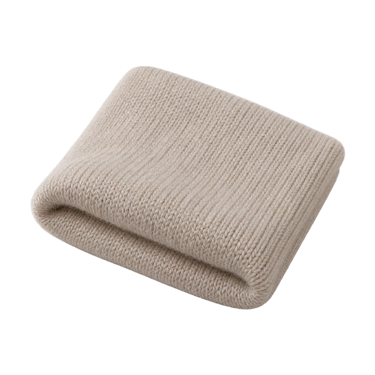 Gevouwen beige kasjmier breisel
