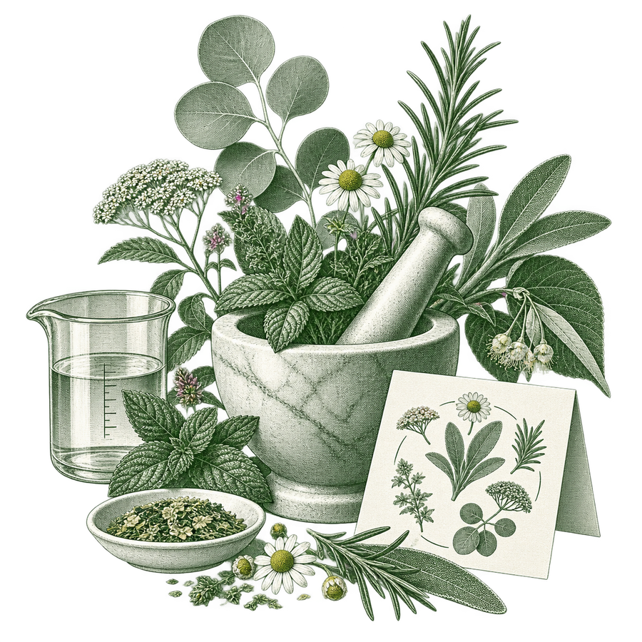 Kijken naar het geheel — vakillustratie voor Apotheek de Vijzel