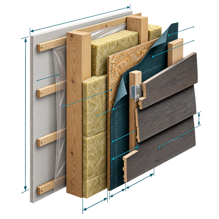 Wat een wand sterk maakt — vakillustratie voor Fundament