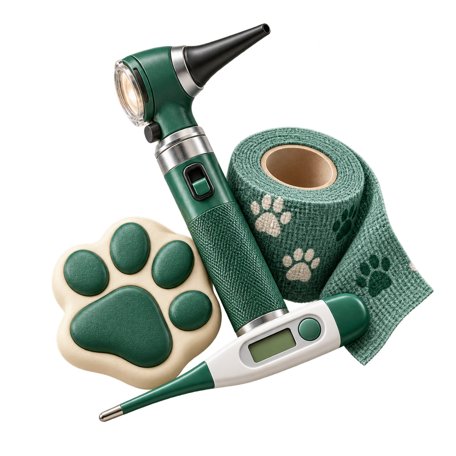 Klein gereedschap, grote aandacht — vakillustratie voor Dierenpraktijk De Hazelaar