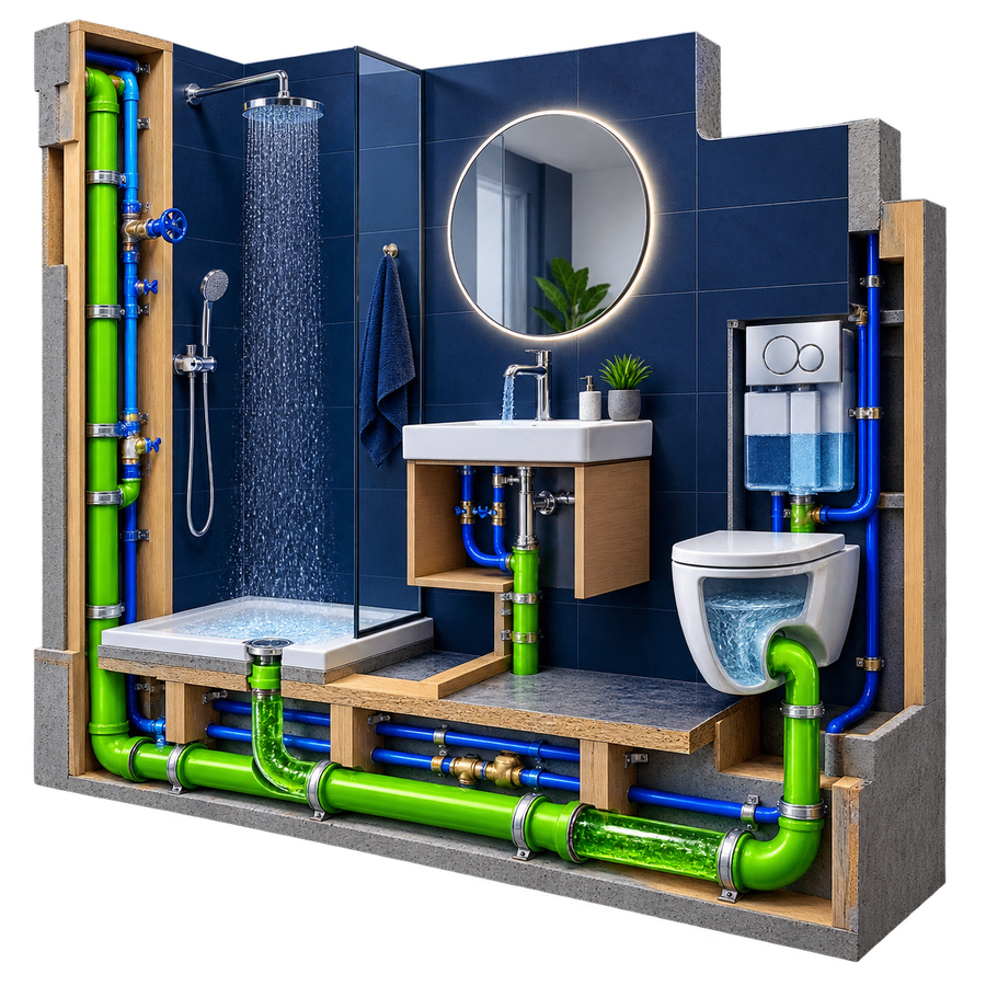 Water zonder omweg — vakillustratie voor LEIDINGGOED